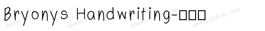 Bryonys Handwriting字体转换